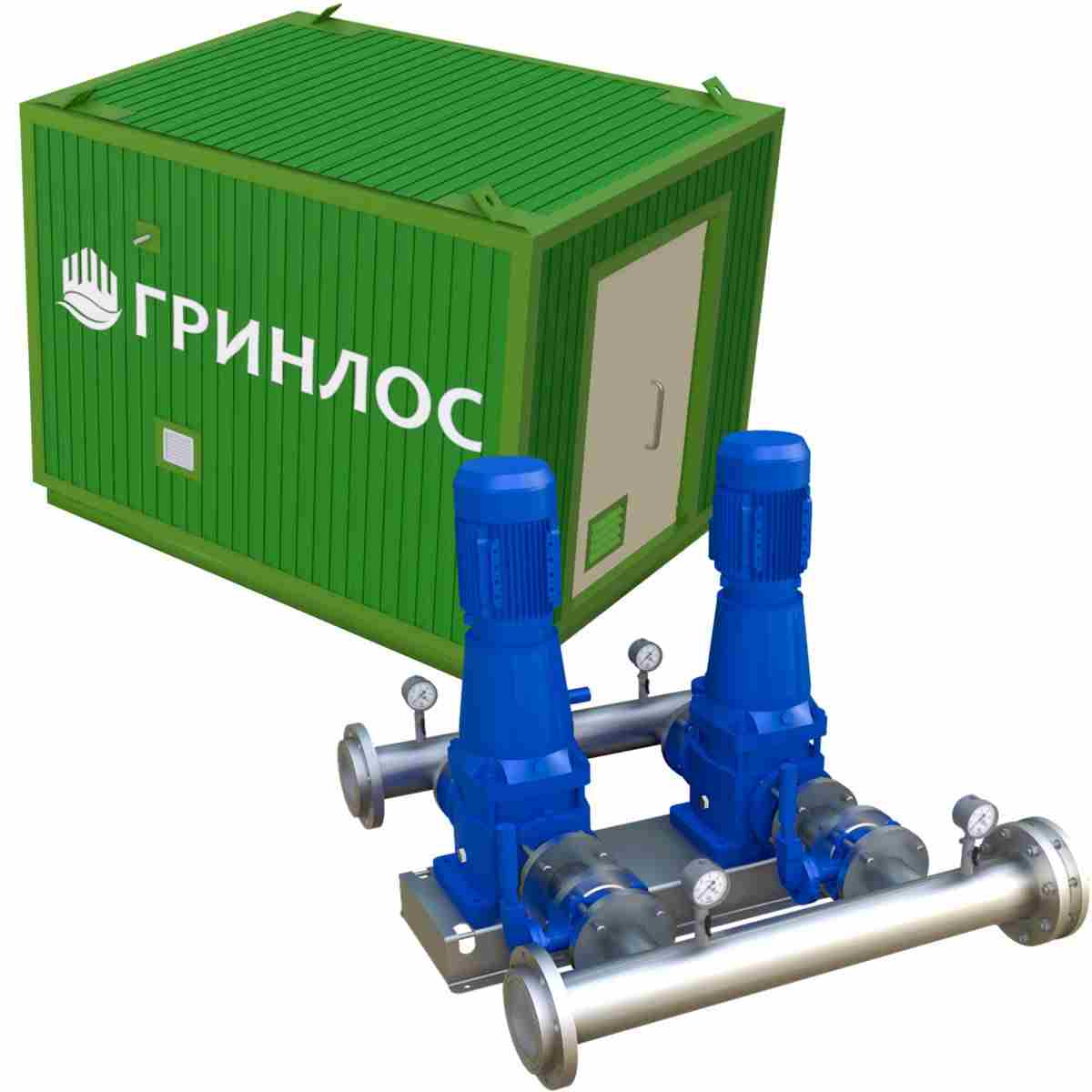 Наземная установка для водоснабжения ГРИНЛОС 10 м3/ч 3x2,5 м