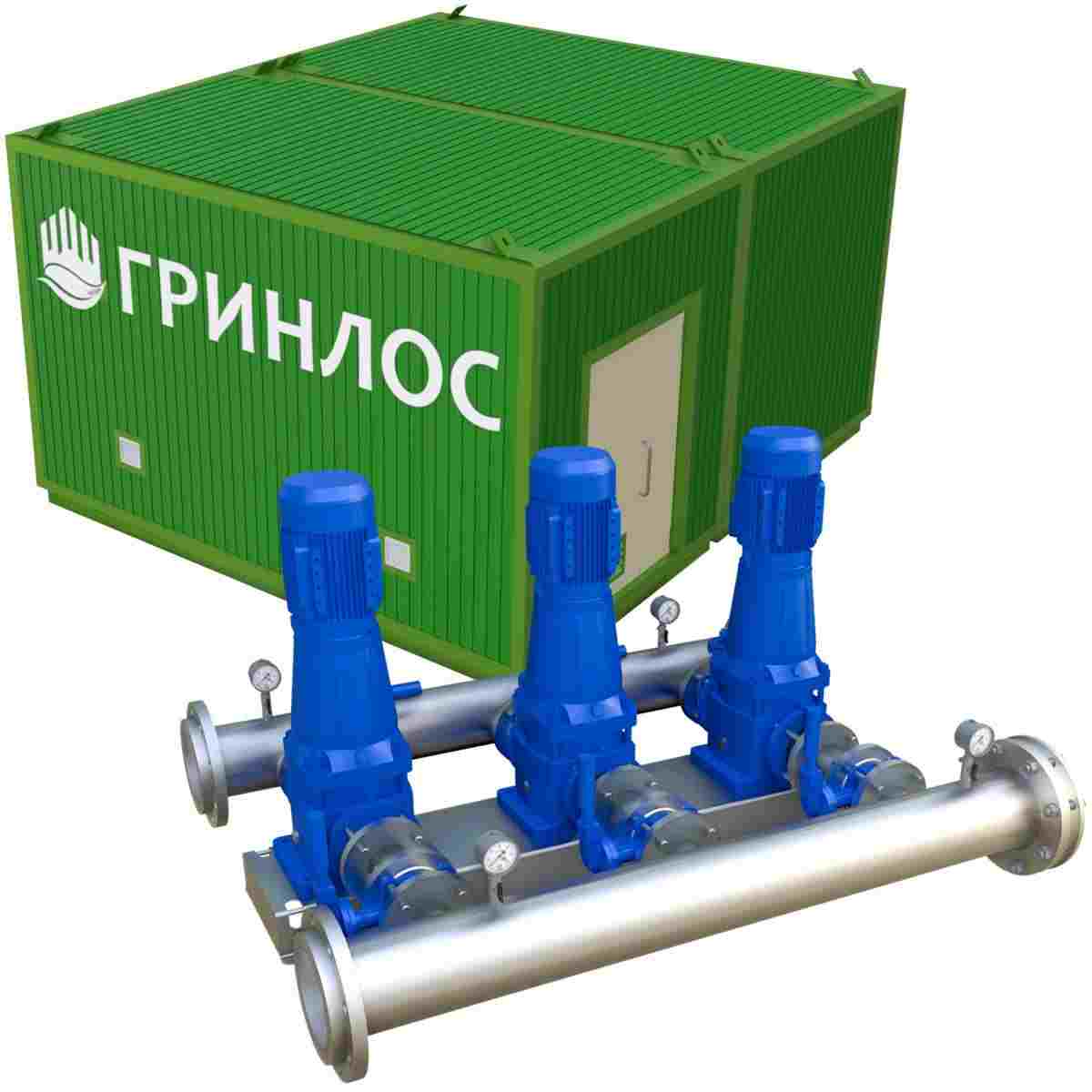 Модульная установка для водоснабжения ГРИНЛОС производительностью 220 м3/ч